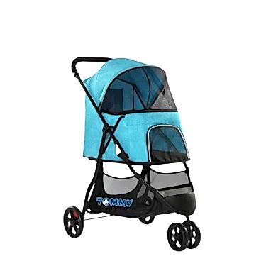 Tommy Evcil Hayvan Arabası Turkuaz 74.5*52.2*98cm Max 15kg