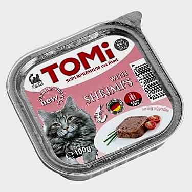 Tomi Kedi Karidesli Alüminyum Yaş Mama 100gr (pate)