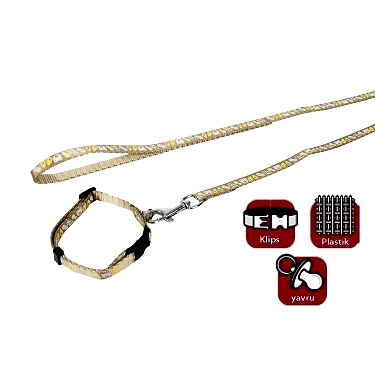 Karlıe Yav.köp.boy.tasma+uzat.10-35cm/1mt K.rengi