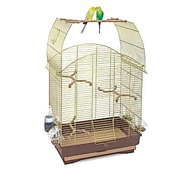 Imac Agata Üstü Açılır Kuş Kafesi Kahve/gold 58x33x62,5cm