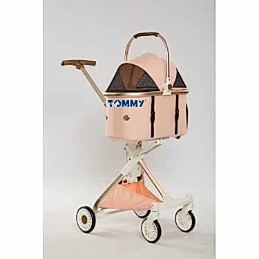 Tommy Evcil Hayvan Arabası Gold Pembe 83*48.5* 110cm Max 10kg