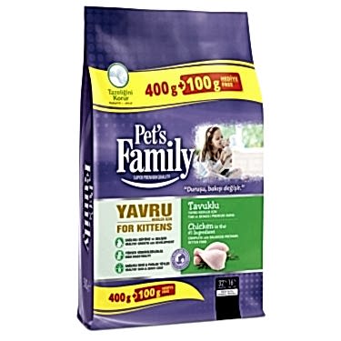 Pets Family Tavuklu Yavru Kedi Maması 400+100 Gr