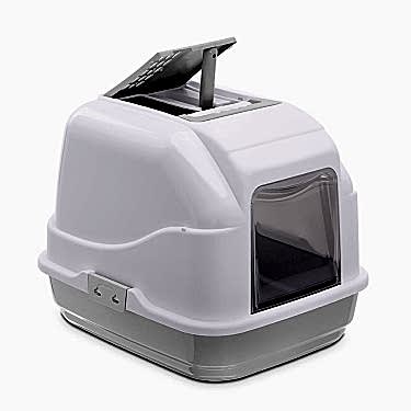 Imac Easy Cat Kapalı Kedi Tuvaleti Gri/beyaz 50x40x40cm