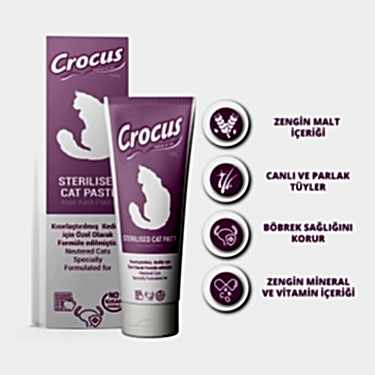 Crocus Kedi Sterilised Malt Macunu 100 Gram