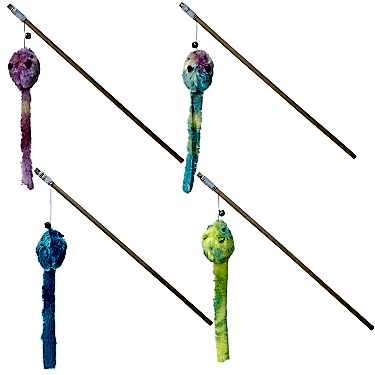 Eastland Ahşap Saplı Peluş Fareli Kedi Oltası 40 Cm