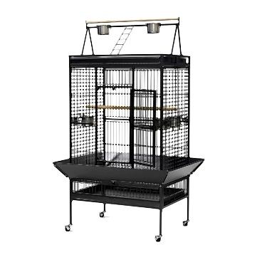 Dayang Papağan Kafesi Ayaklı Siyah 102.5*80*172cm