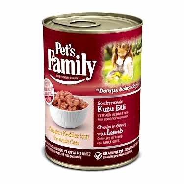Pets Famıly Kuzu Etli Kedi Konservesi 400g