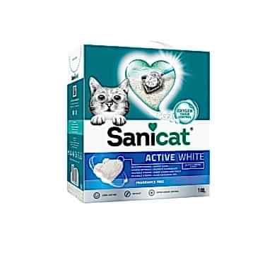 Sanicat Active White Kokusuz Kedi Kumu 10l