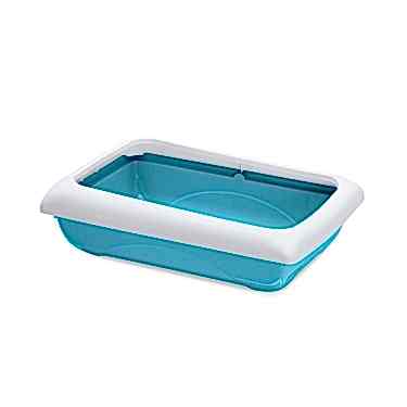 Imac Duo Kedi Tuvaleti + Kürek Mavi/beyaz 59x40x28cm