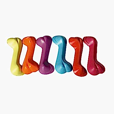 Karlıe Köpekler İçin Plastik Diş Kaşıma Kemik Oyuncak Renkli (14x6x4)