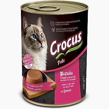Crocus Yetişkin Kedi Kuzu Etli Pate Yaş Mama 400g