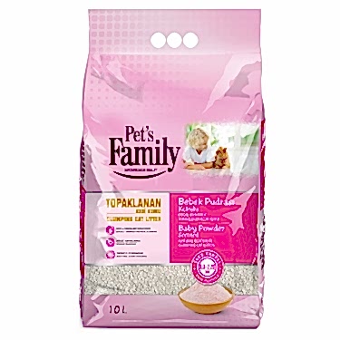 Pets Famıly Baby Powder İnce Bent. Kedi Kumu 10lt