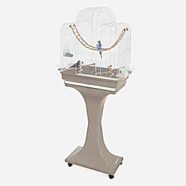 Imac Fıona Deluxe Ayaklı Kuş Kafesi Kahve/beyaz 50x30x65/136cm