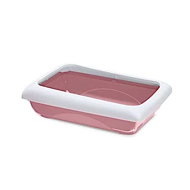 Imac Duo Kedi Tuvaleti + Kürek Pembe/beyaz 59x40x28cm