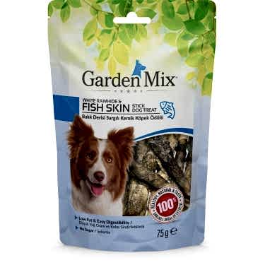 Garden Mix Balık Derisi Sargılı Kemik Köpek Ödülü 75 Gr