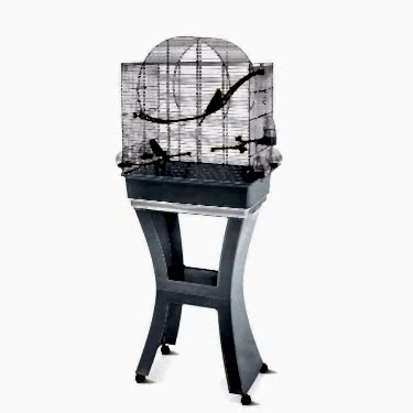 Imac Matılde Ayaklı Kuş Kafesi Mavi/gümüş 58x38x71/143cm