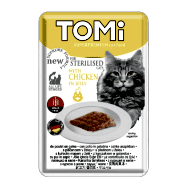 Tomi Kedi Kısırlaştırılmış Tavuk Tahılsız Pouch85g Mama