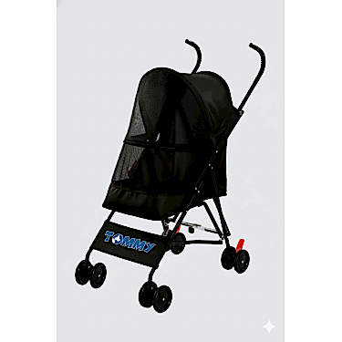 Tommy Evcil Hayvan Arabası Siyah 60*43*94cm Max 15 Kg