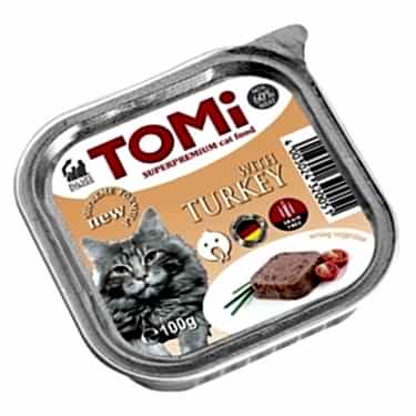 Tomi Kedi Hindili Alüminyum Yaş Mama 100gr (pate)