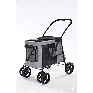 Tommy Evcil Hayvan Arabası Gri 102*62*105cm Max 40kg