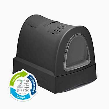 Imac Zuma 2nd Lıfe Torbalı Kapalı Kedi Tuvaleti Siyah 56x40x42,5cm