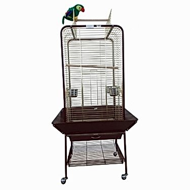 Dayang Papağan Eğitim Kafesi Ayaklı 59x59x152cm Siyah