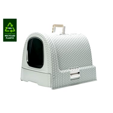 Karlıe Altı Çekmeceli Plastik Kedi Tuvaleti Gri (51x38,5x39,5)